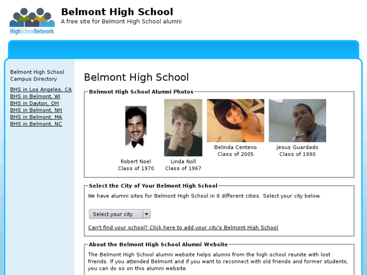 www.belmonthighschoolalumni.com