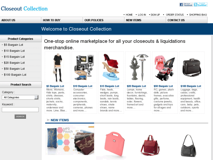 www.closeoutcollection.com