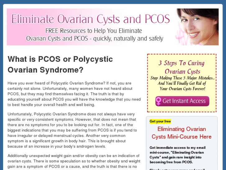 www.eliminateovariancystsandpcos.com