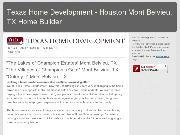 www.texashomedevelopment.com