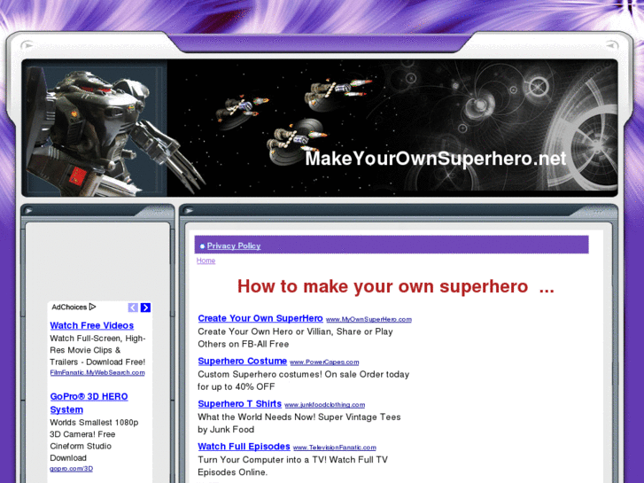 www.makeyourownsuperhero.net