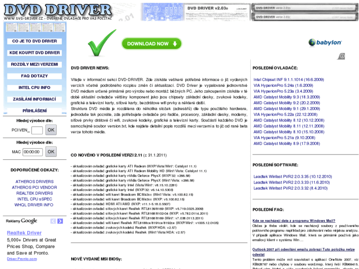 www.dvd-driver.cz
