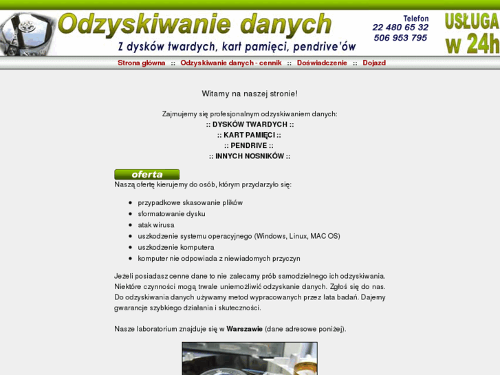 www.odzyskiwaniedanychwarszawa.pl