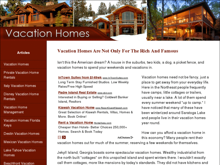 www.vacationhomesinfosite.com