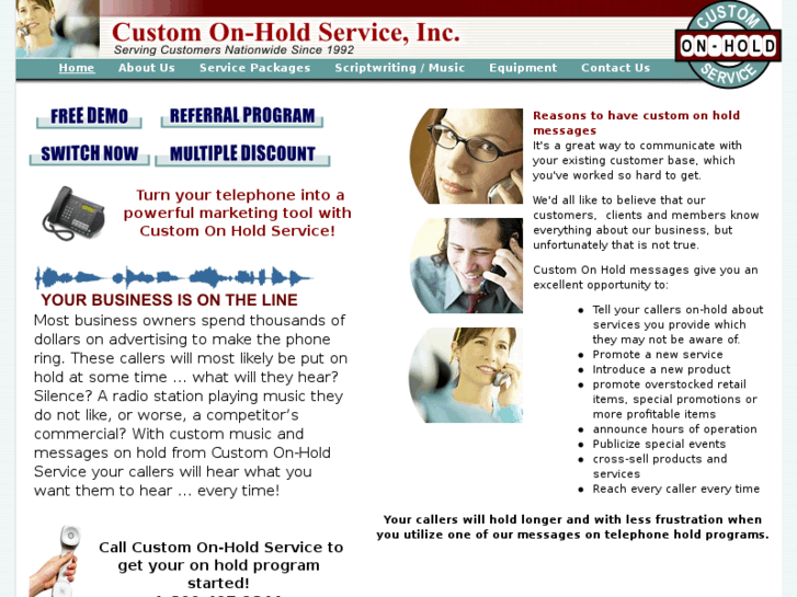 www.customonholdservice.com