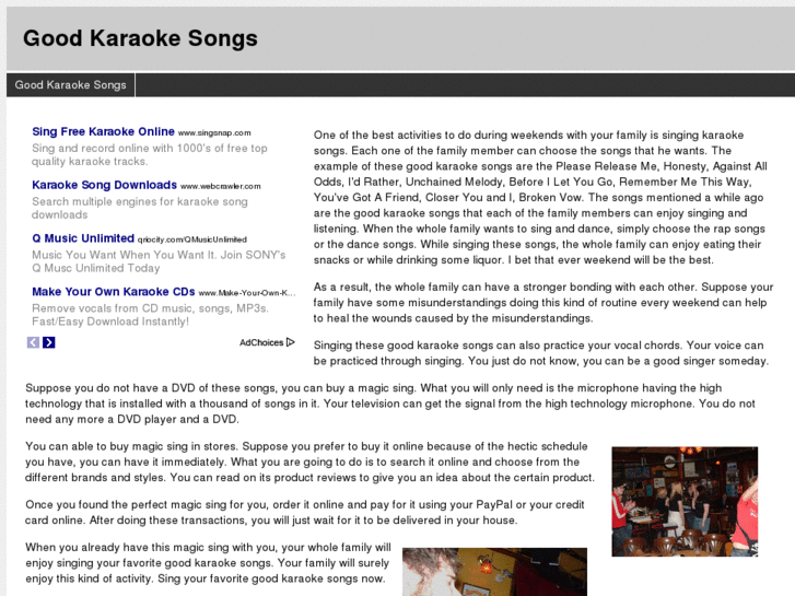 www.goodkaraokesongs.info