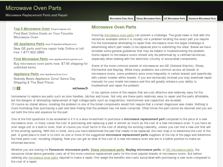 www.microwaveovenparts.org