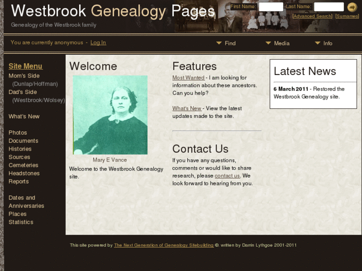 www.westbrookgenealogy.com