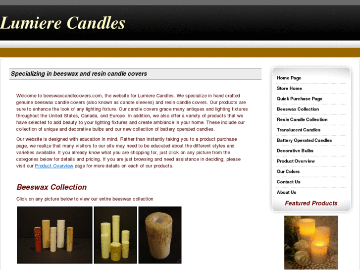 www.beeswaxcandlecovers.com