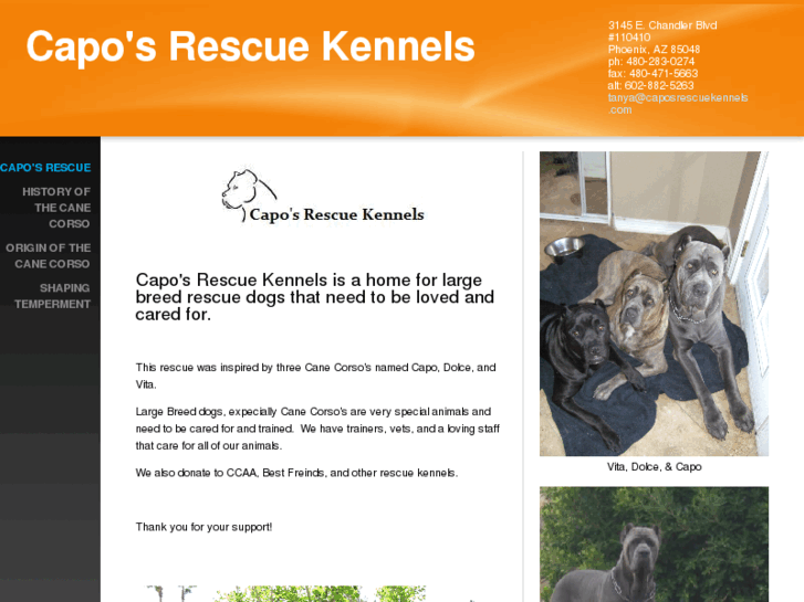 www.caposrescuekennels.com