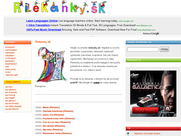 www.riekanky.sk