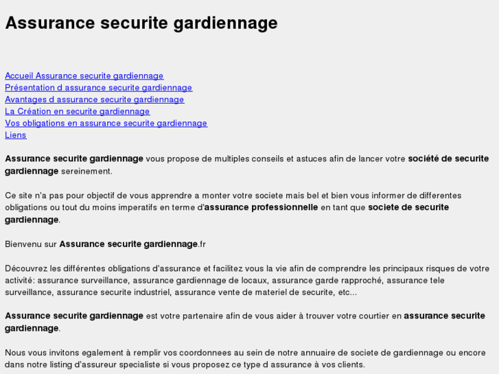 www.assurance-securite-gardiennage.fr