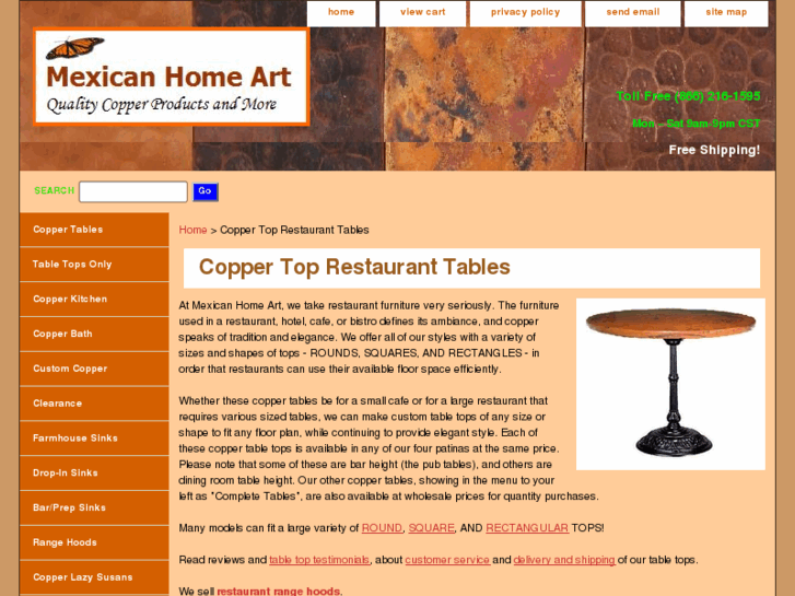 www.copperrestauranttable.com