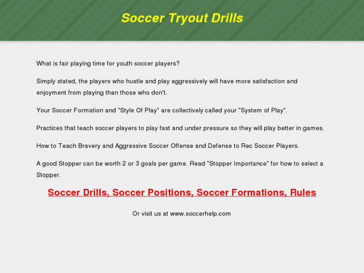 www.soccertryoutdrills.org