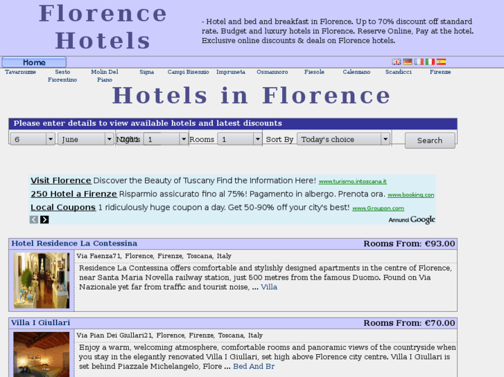 www.florencehotels.me.uk