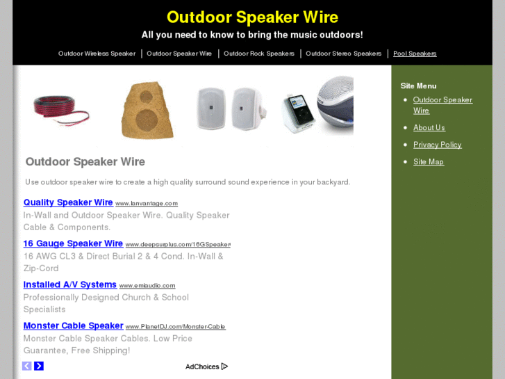 www.outdoorspeakerwire.net