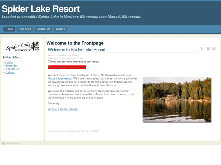 www.spiderlakeresortmn.com