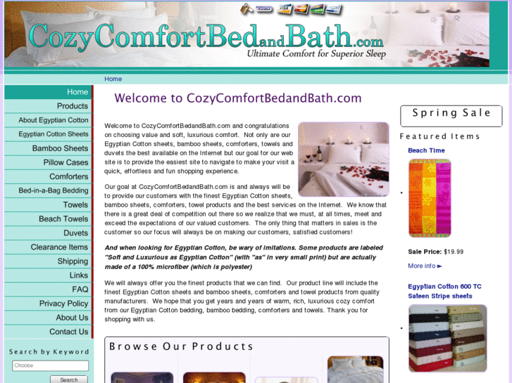 www.cozycomfortbedandbath.com