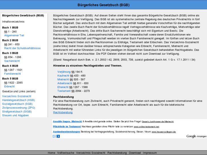 www.buergerliches-gesetzbuch.info