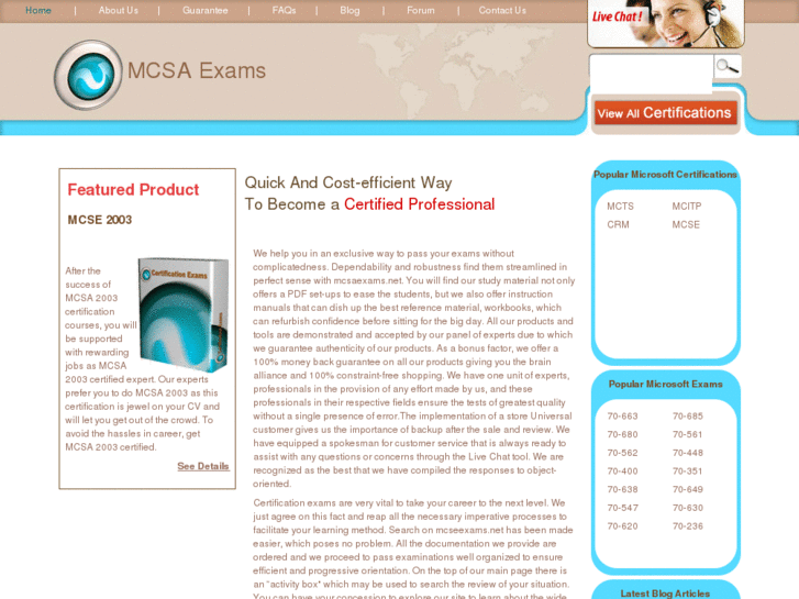 www.mcsaexams.net