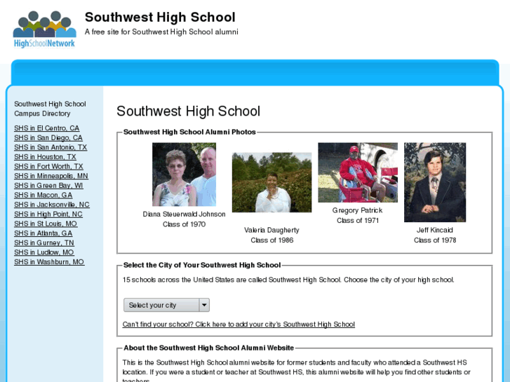 www.southwesthighschoolalumni.com