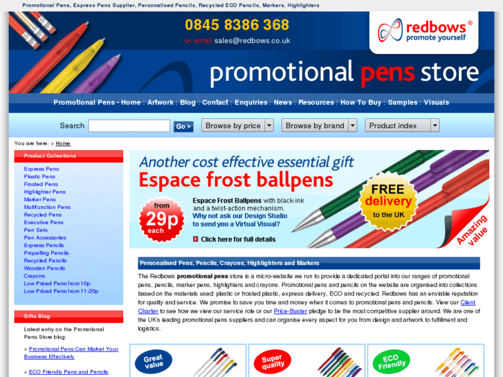 www.promotionalpensstore.co.uk