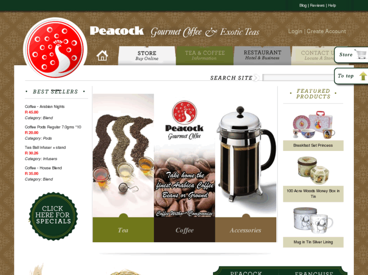 www.peacockteaandcoffee.co.za