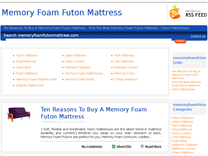 www.memoryfoamfutonmattress.com