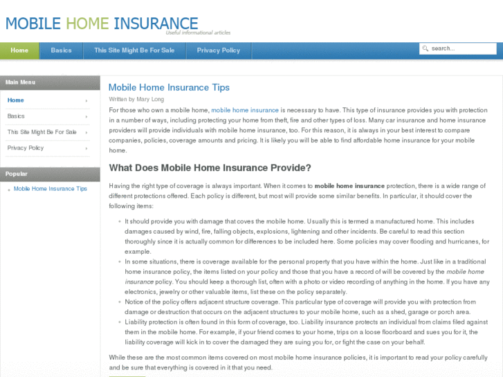 www.mobilehomeinsurance.org