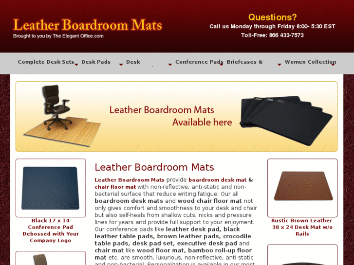 www.leatherboardroommats.com