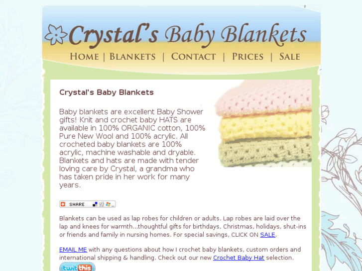 www.crystalsbabyblankets.com