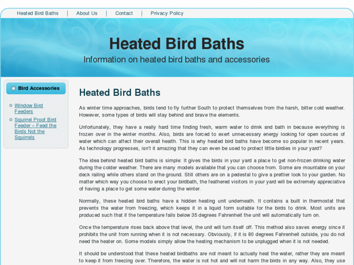 www.heatedbirdbaths.net