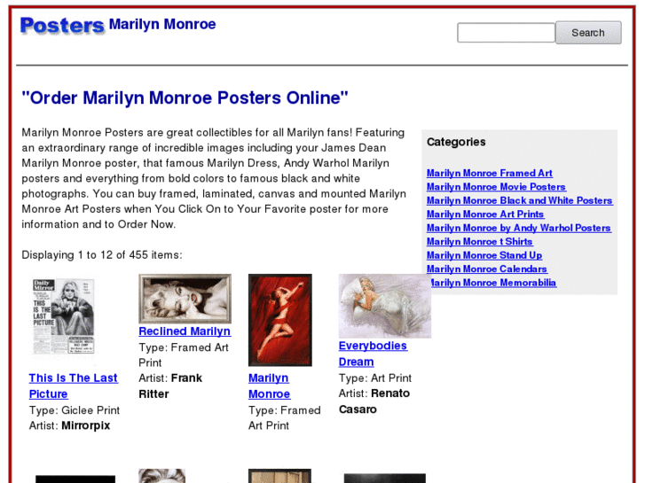 www.marilynmonroeposters.org