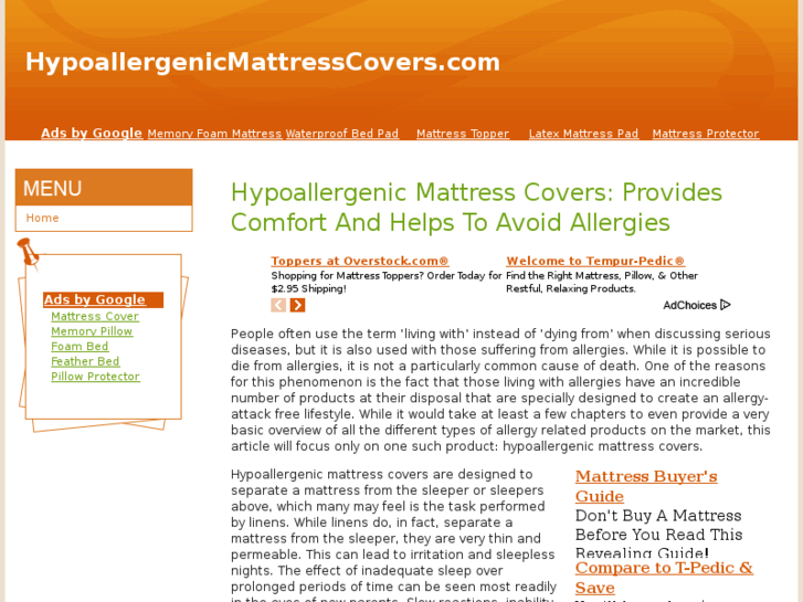 www.hypoallergenicmattresscovers.com