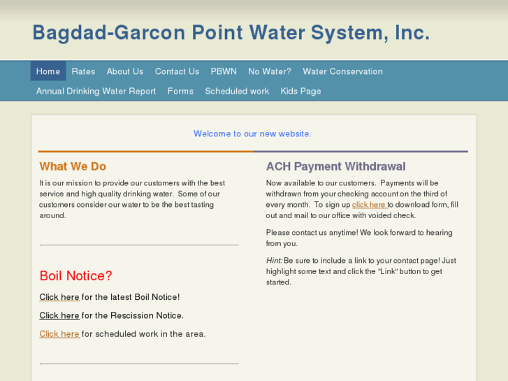 www.bagdad-garconpointwatersystem.net