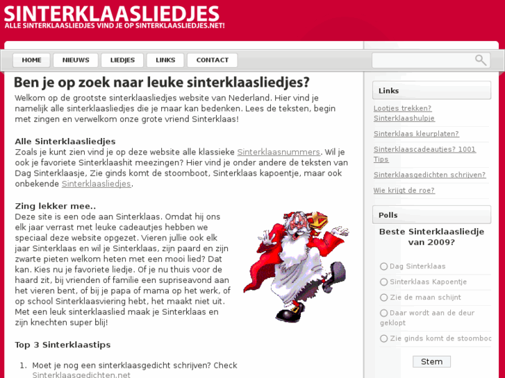 www.sinterklaasliedjes.net