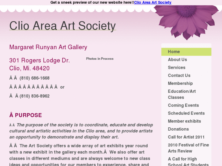 www.clioareaartsociety.com