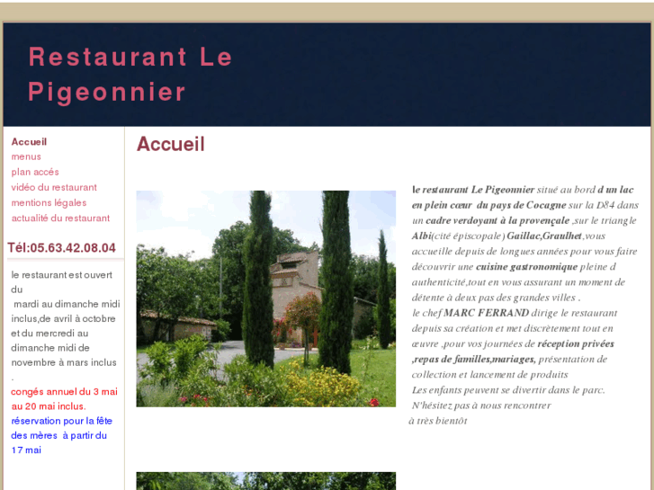 www.restaurantlepigeonnier.fr