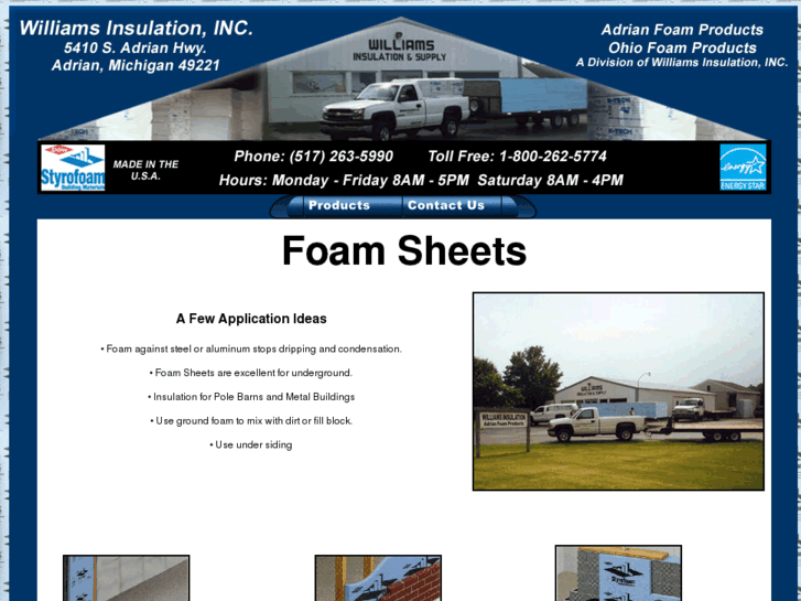 www.adrianfoamproducts.com