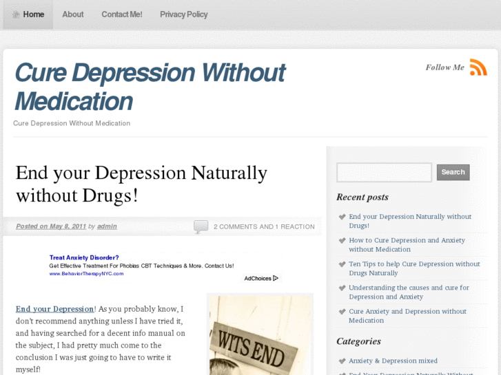 www.curedepressionwithoutmedication.com