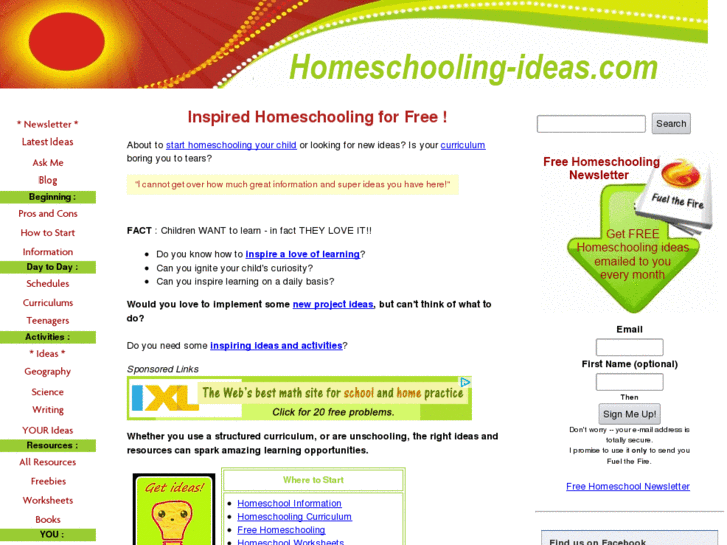 www.homeschooling-ideas.com
