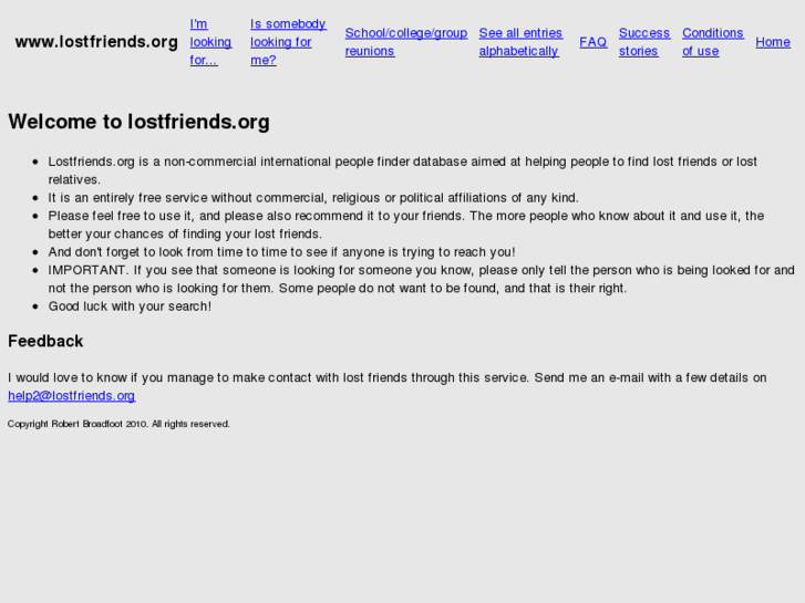 www.lostfriends.org