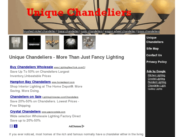 www.uniquechandeliers.net