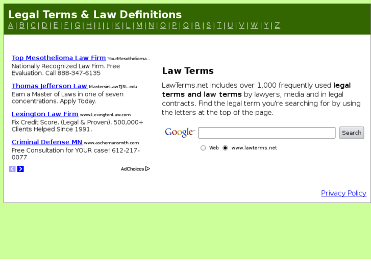 www.lawterms.net