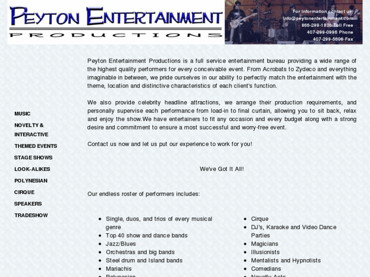 www.peytonentertainment.com