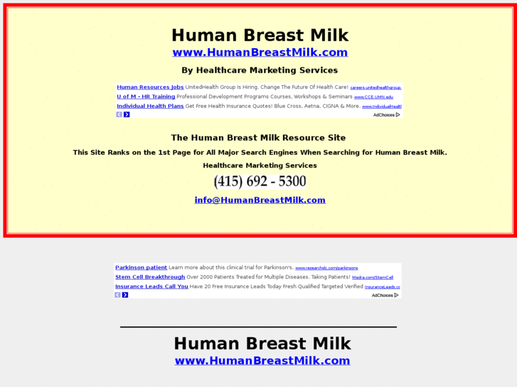 www.humanbreastmilk.com