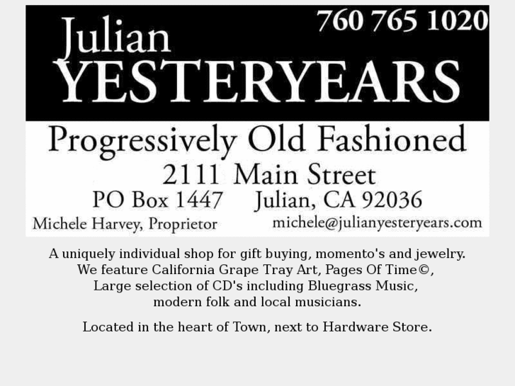 www.julianyesteryears.com