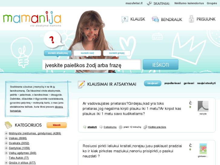 www.mamanija.lt