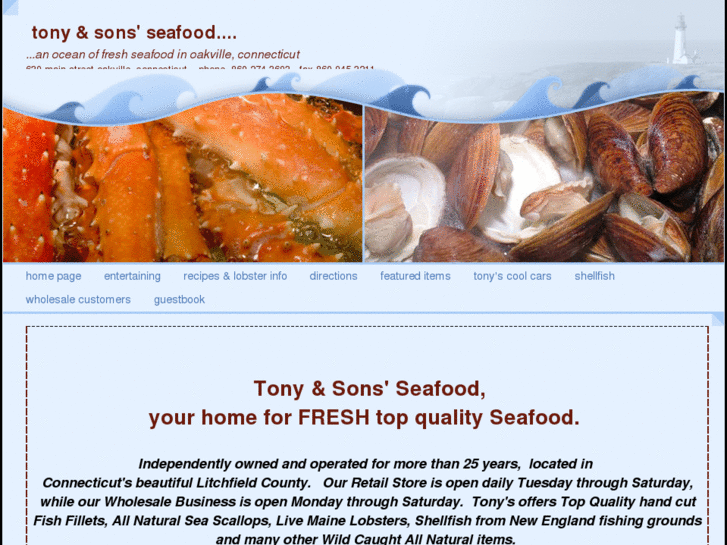 www.tonyandsonsseafood.com