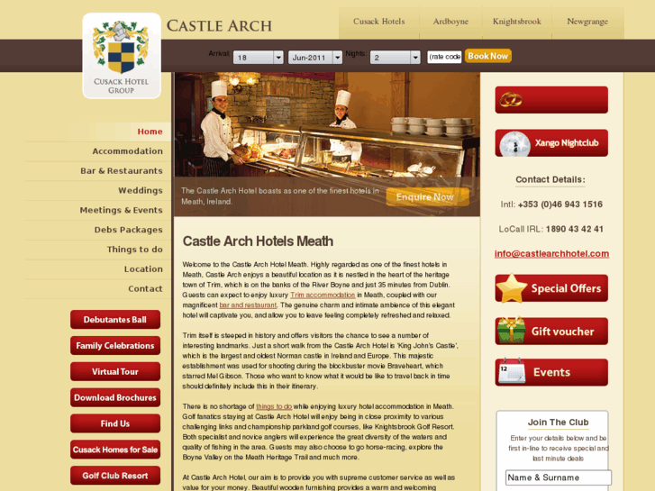 www.castlearchhotel.com